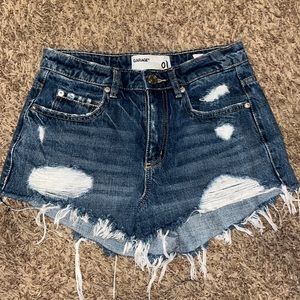 Garage Destroyed Denim Shorts